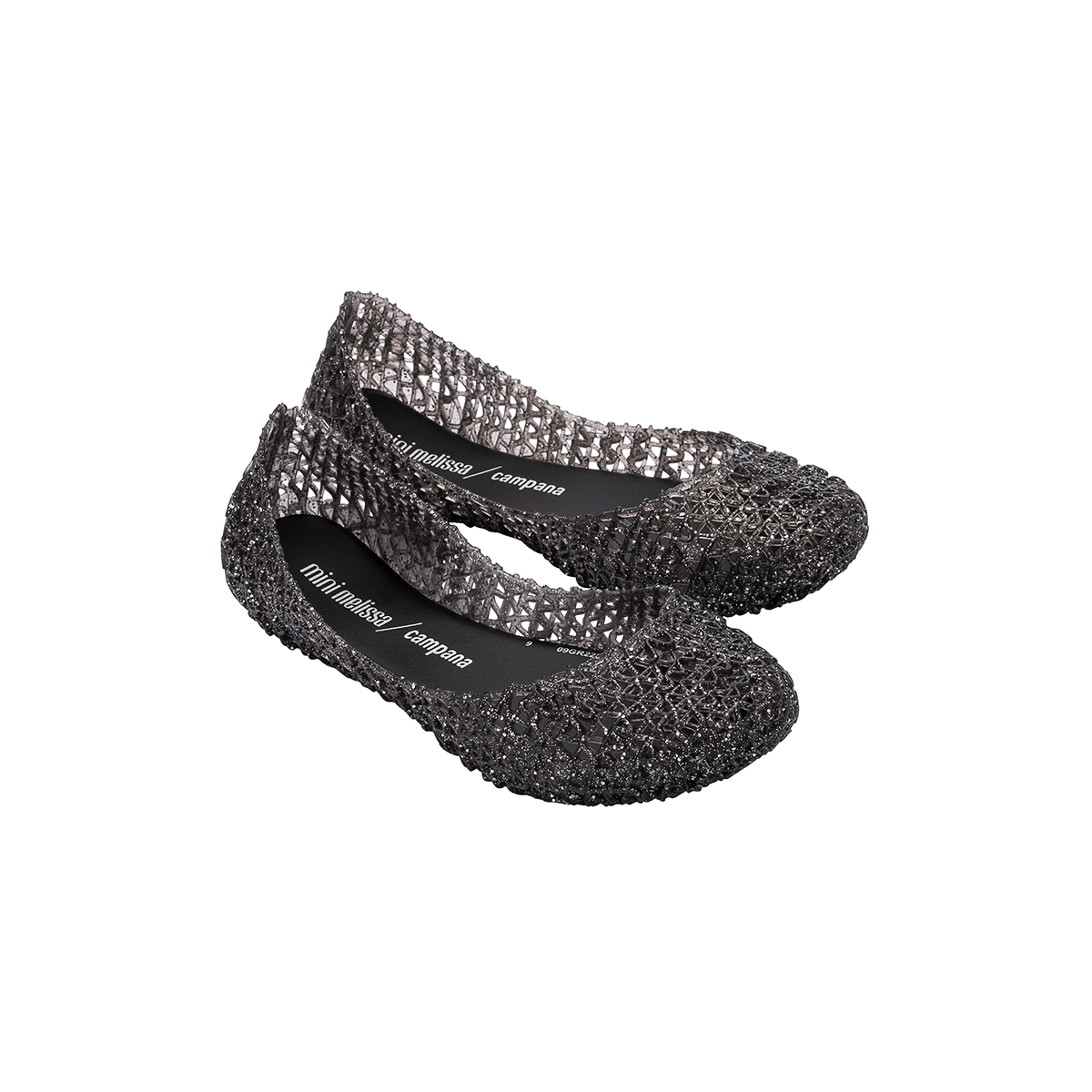 Mini Melissa Campana Papel Preto Glitter 32996PTG Preto 3