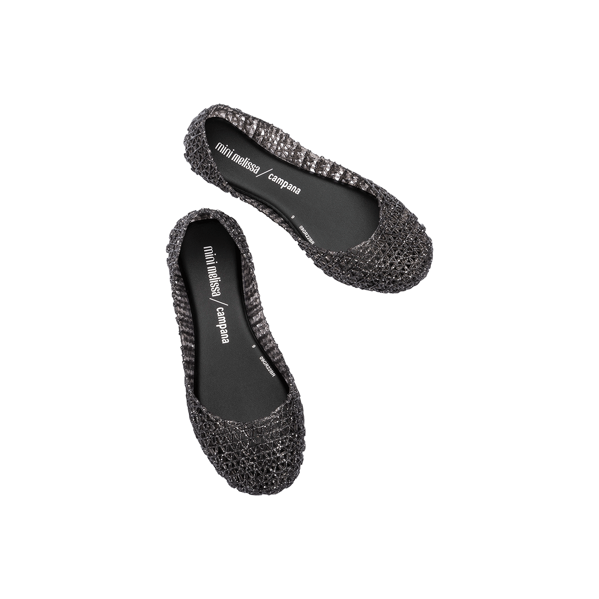 Mini Melissa Campana Papel Preto Glitter 32996PTG Preto 4