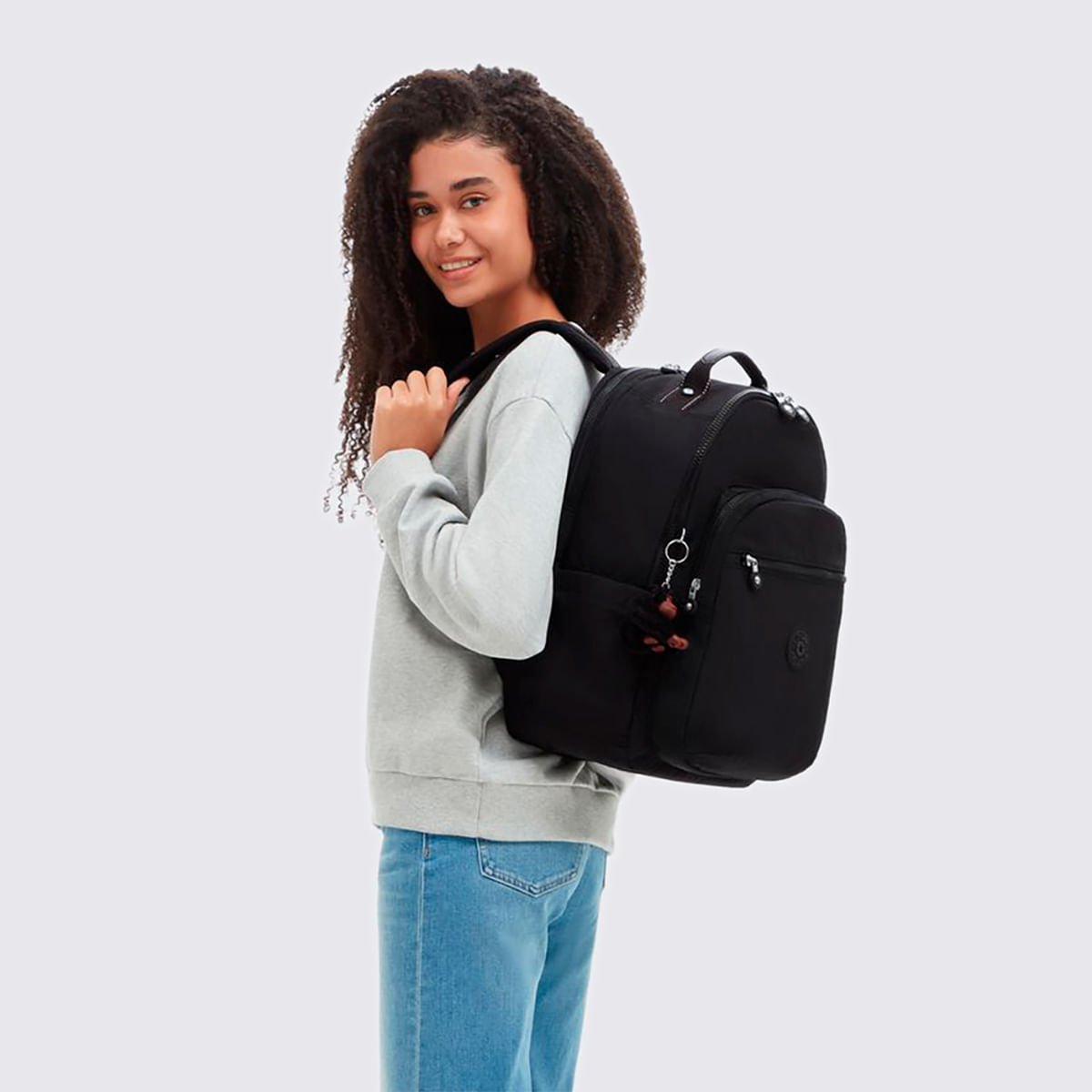 Mochila Kipling Seoul College Preto I7974J99 Preto 9