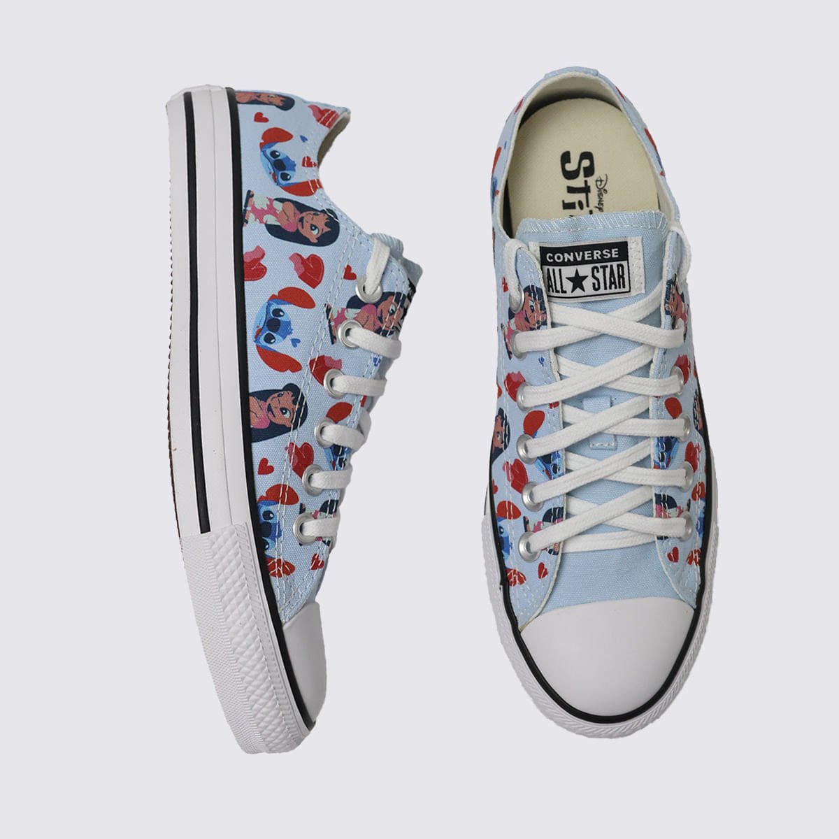 Tênis Converse All Star Chuck Taylor Infantil Stitch Azul Superlua Branco CK13800001 Azul 4