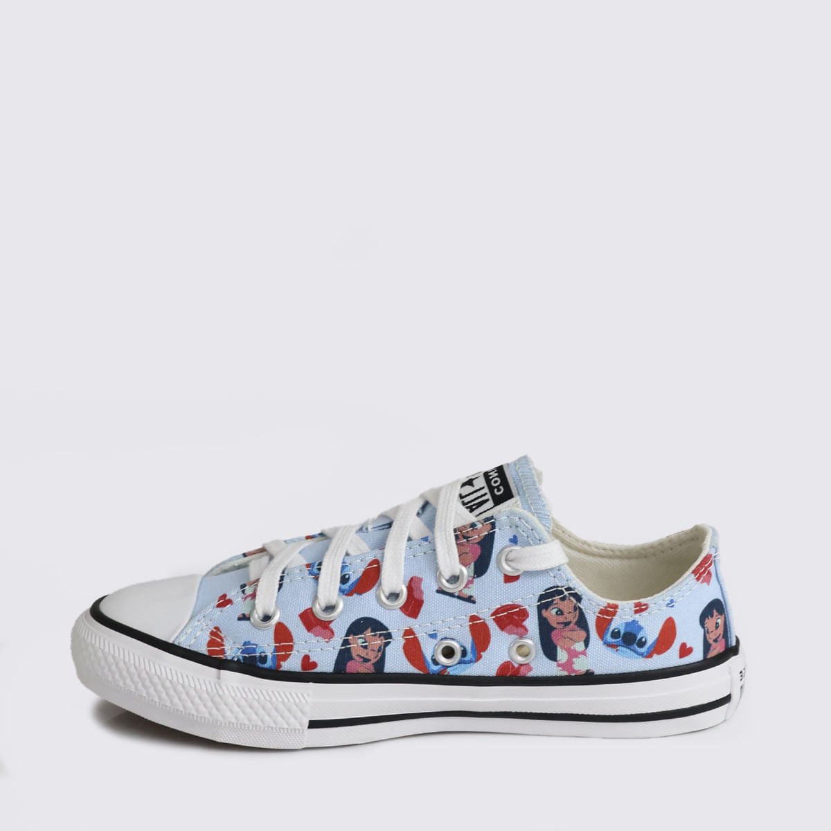Tênis Converse All Star Chuck Taylor Infantil Stitch Azul Superlua Branco Preto CK14150001 Azul 2