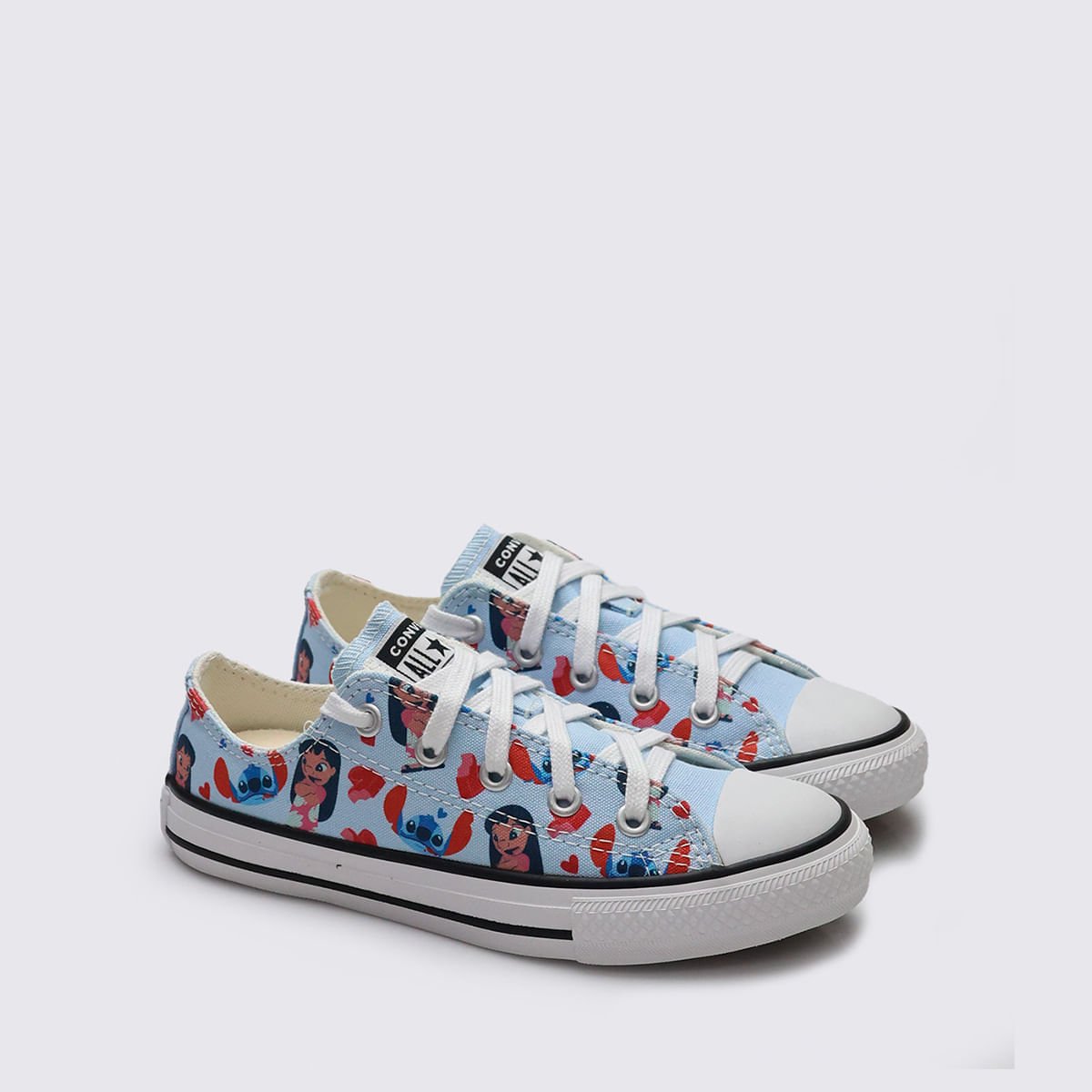 Tênis Converse All Star Chuck Taylor Infantil Stitch Azul Superlua Branco Preto CK14150001 Azul 3