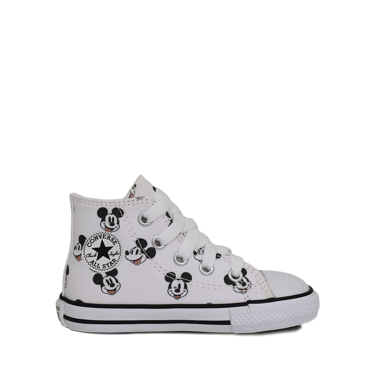 Tênis Converse Chuck Taylor All Star Infantil Zip Mickey  Branco Preto CK13310001