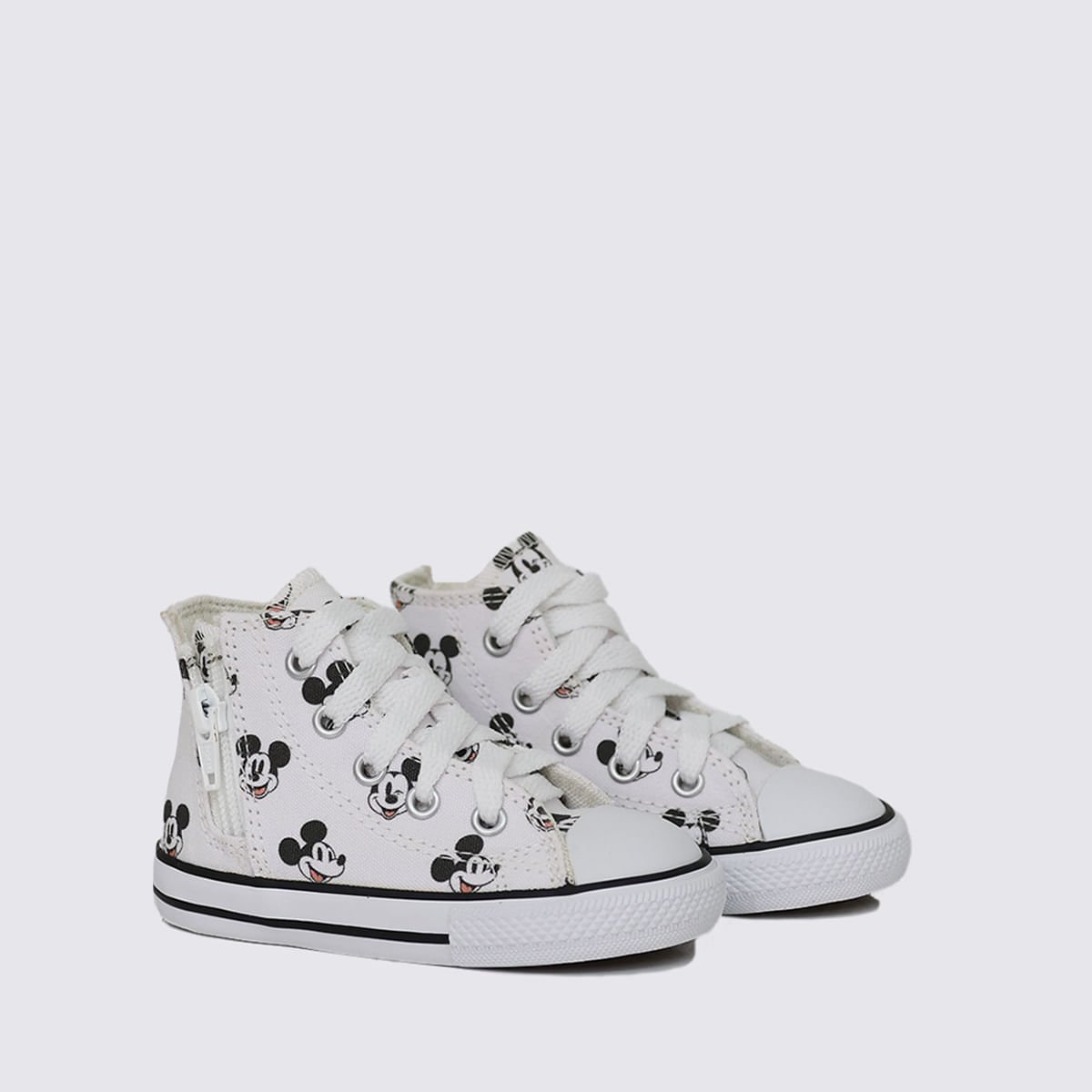 Tênis Converse Chuck Taylor All Star Infantil Zip Mickey  Branco Preto CK13310001 Branco 3
