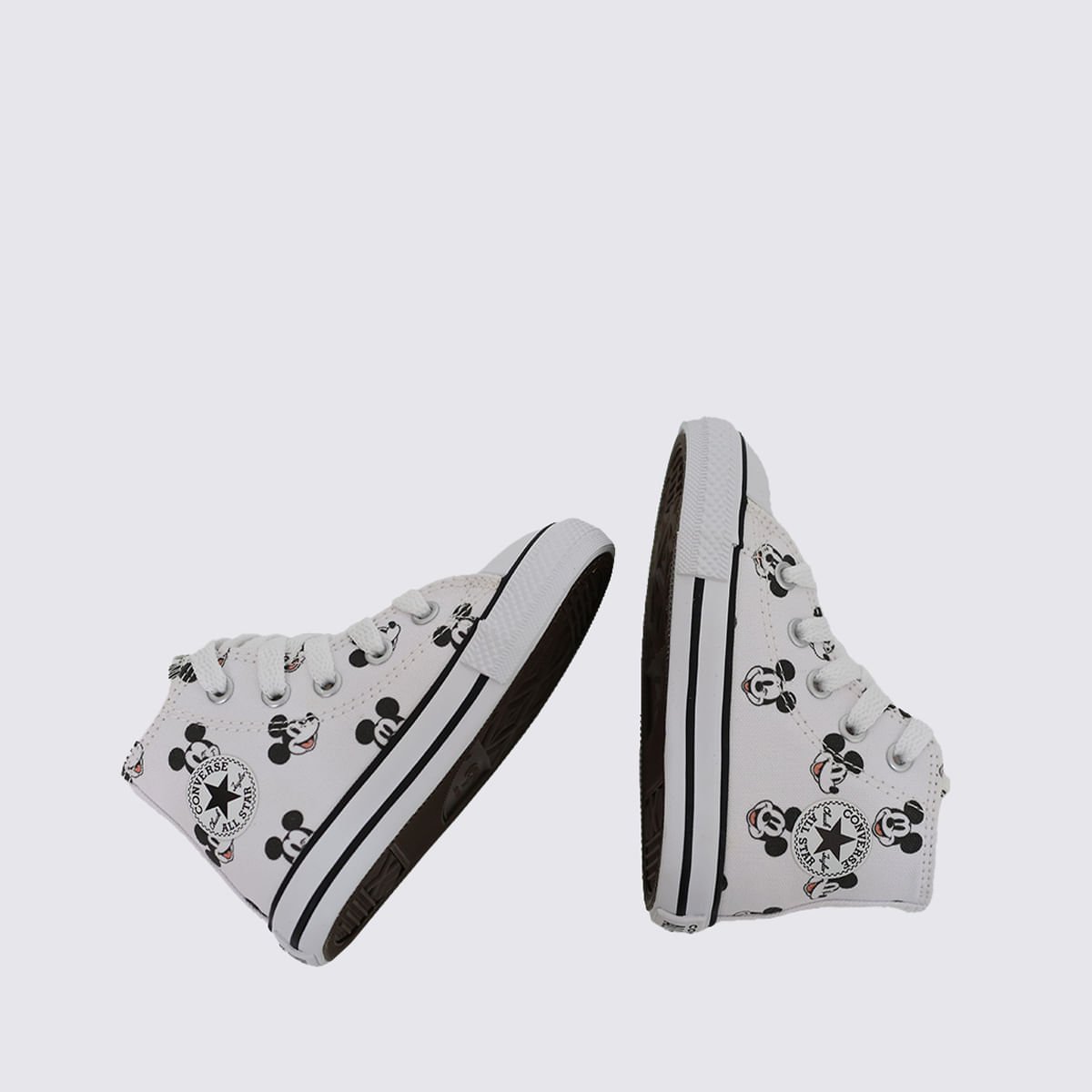 Tênis Converse Chuck Taylor All Star Infantil Zip Mickey  Branco Preto CK13310001 Branco 4