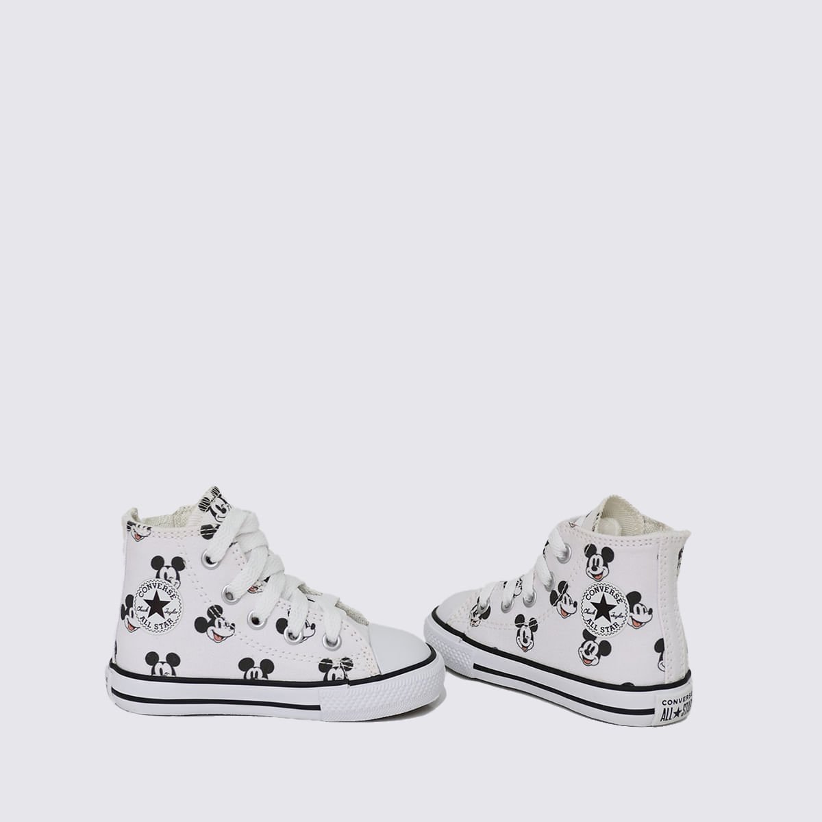 Tênis Converse Chuck Taylor All Star Infantil Zip Mickey  Branco Preto CK13310001 Branco 5