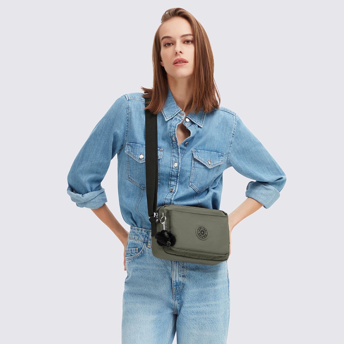 Bolsa Kipling Abanu M Verde I707688D Verde 6