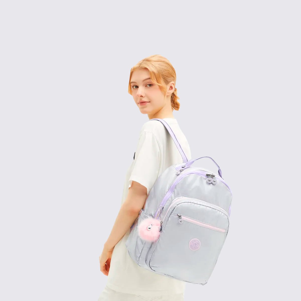 Mochila Kipling Seoul Prata I576454M Prata 8