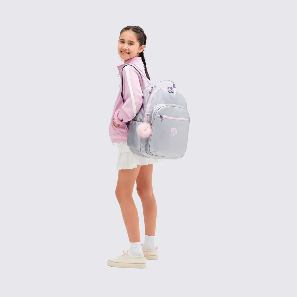 Mochila Kipling Seoul Prata I576454M Prata 9