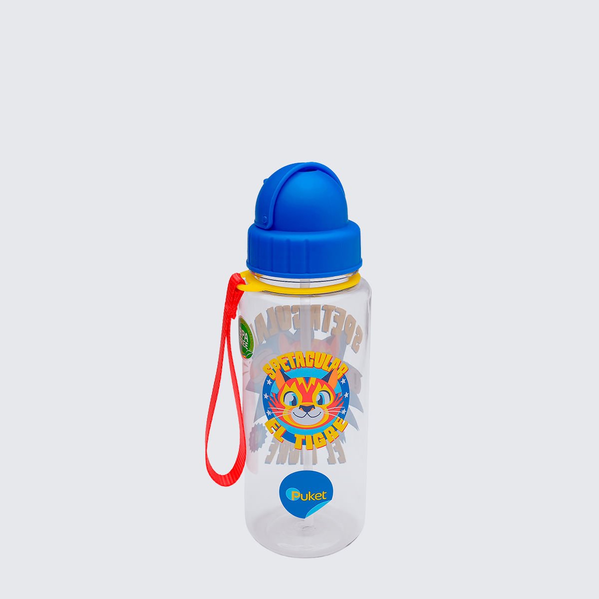 Garrafa Puket com Canudo Tigre Lucha Azul 2