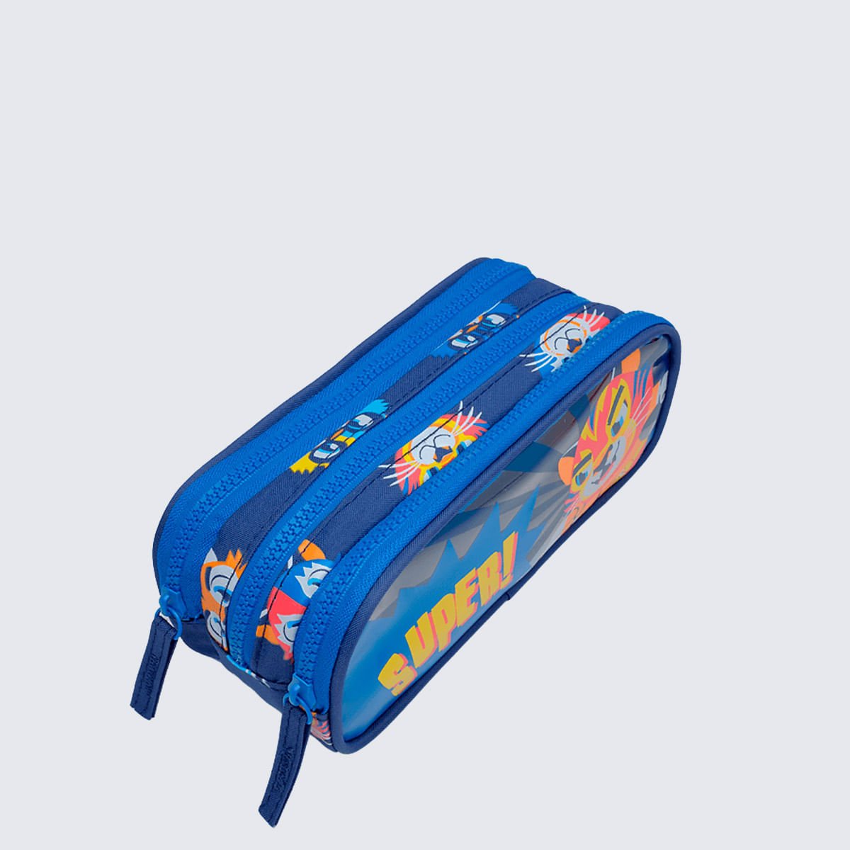 Estojo Triplo Puket Tigre Lucha Azul 2