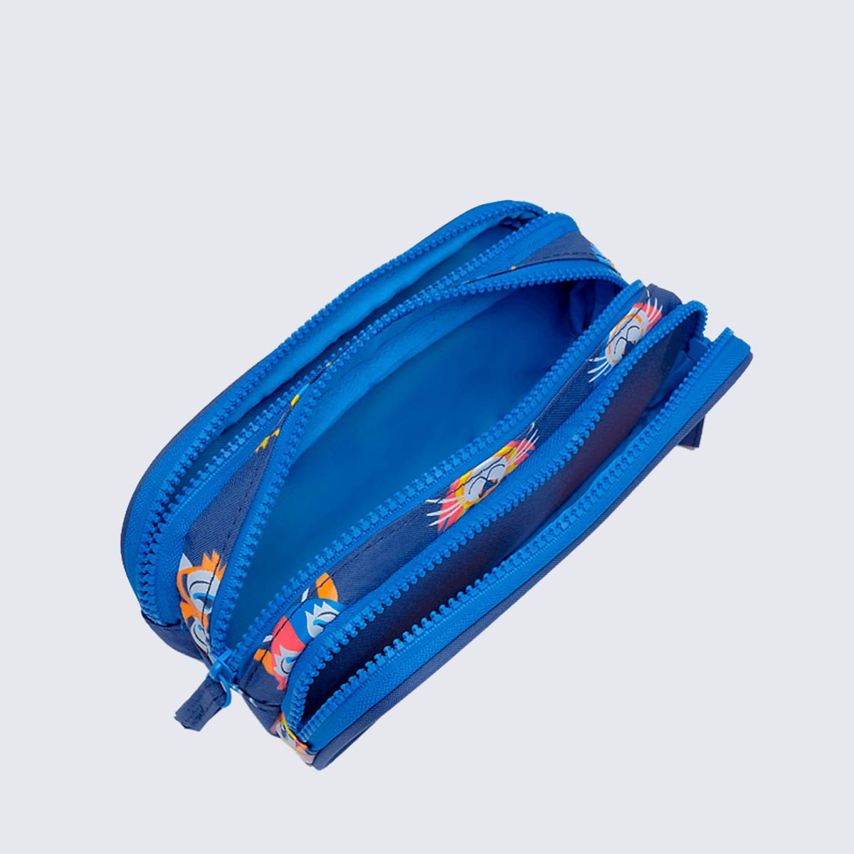 Estojo Triplo Puket Tigre Lucha Azul 3