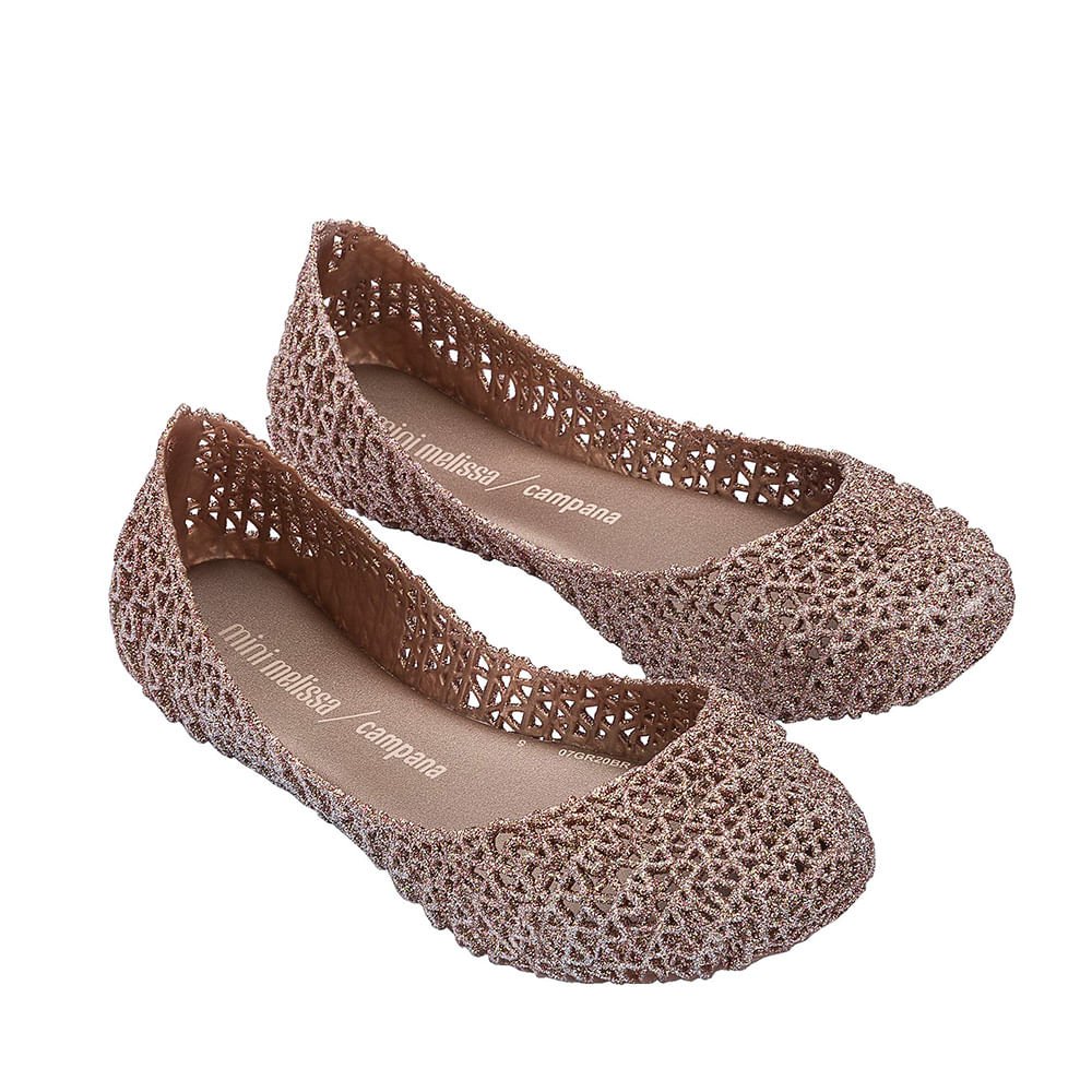 Mini Melissa Campana Papel Infantil Rosa Metalizado Glitter 32996RMG Rosa 3