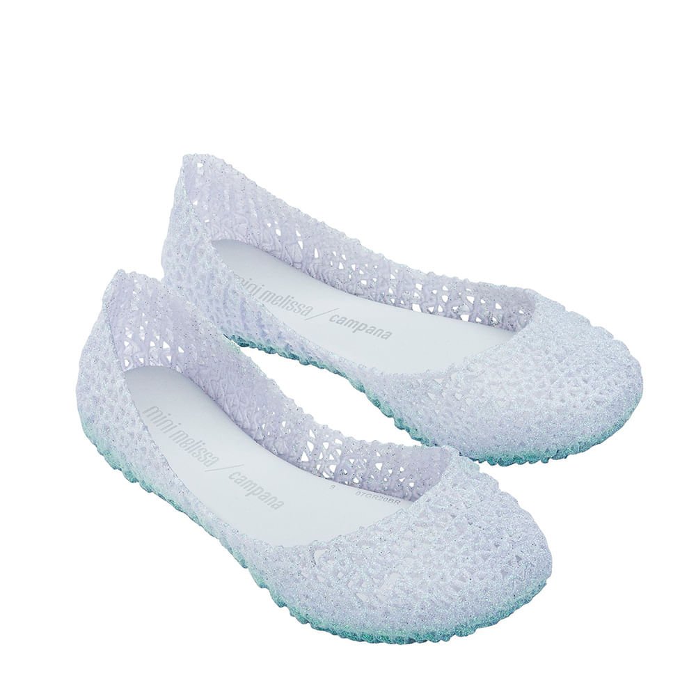Mini Melissa Campana Papel Infantil Vidro Glitter 32996VG Transparente 3
