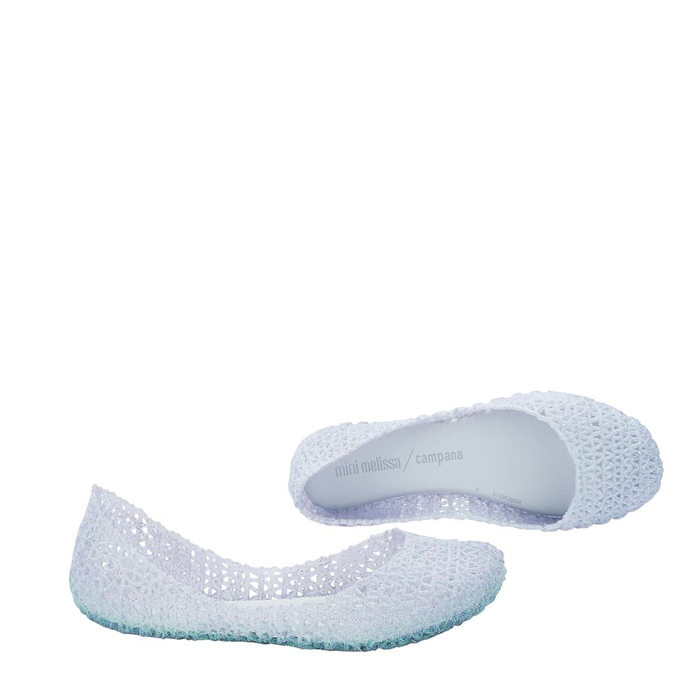 Mini Melissa Campana Papel Infantil Vidro Glitter 32996VG Transparente 4