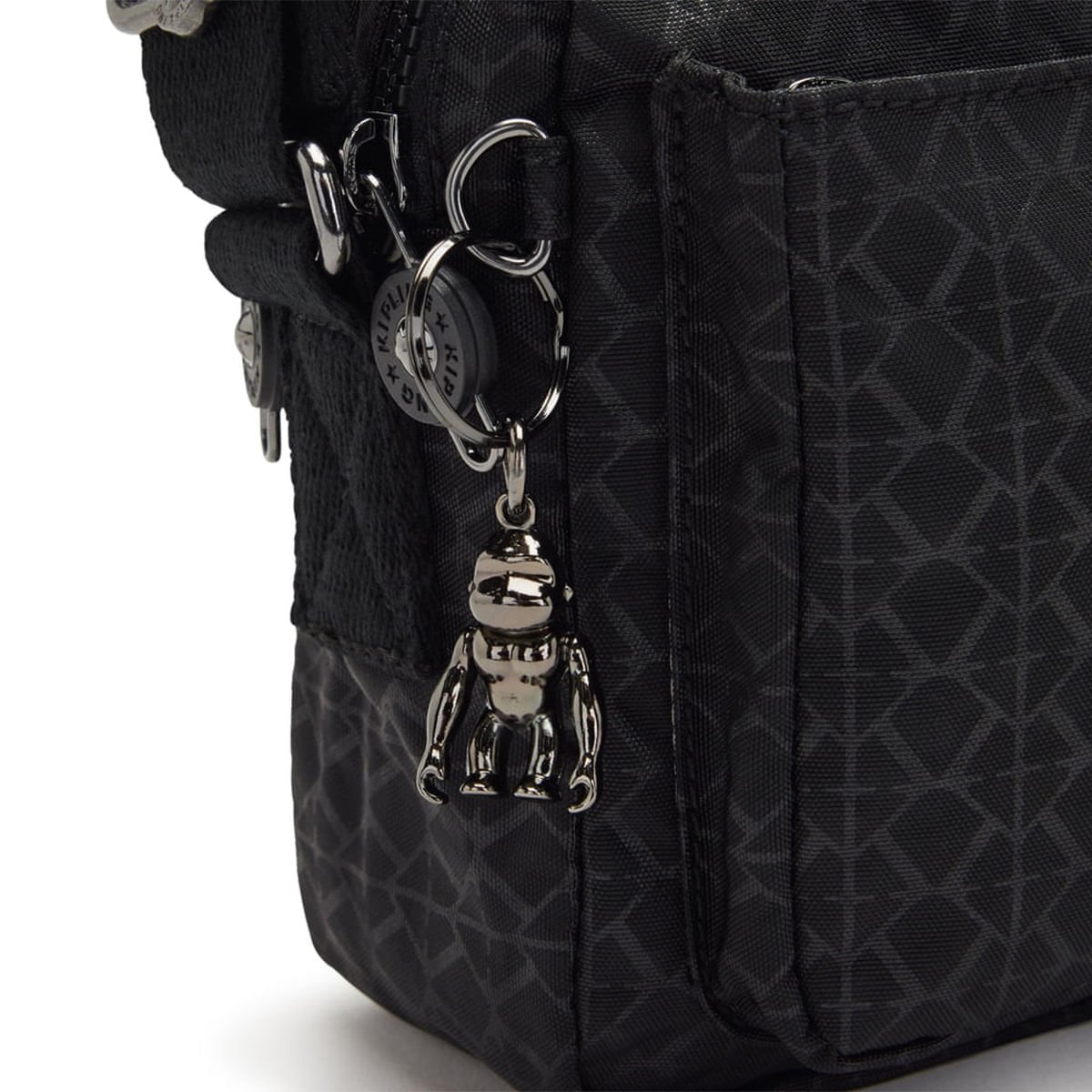 Bolsa Kipling Abanu M Preto Estampado I6831K59