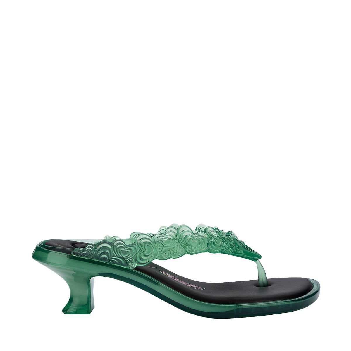 Melissa Thong Kitten Heel + Powerpuff Girls Verde Transparente Preto 38159
