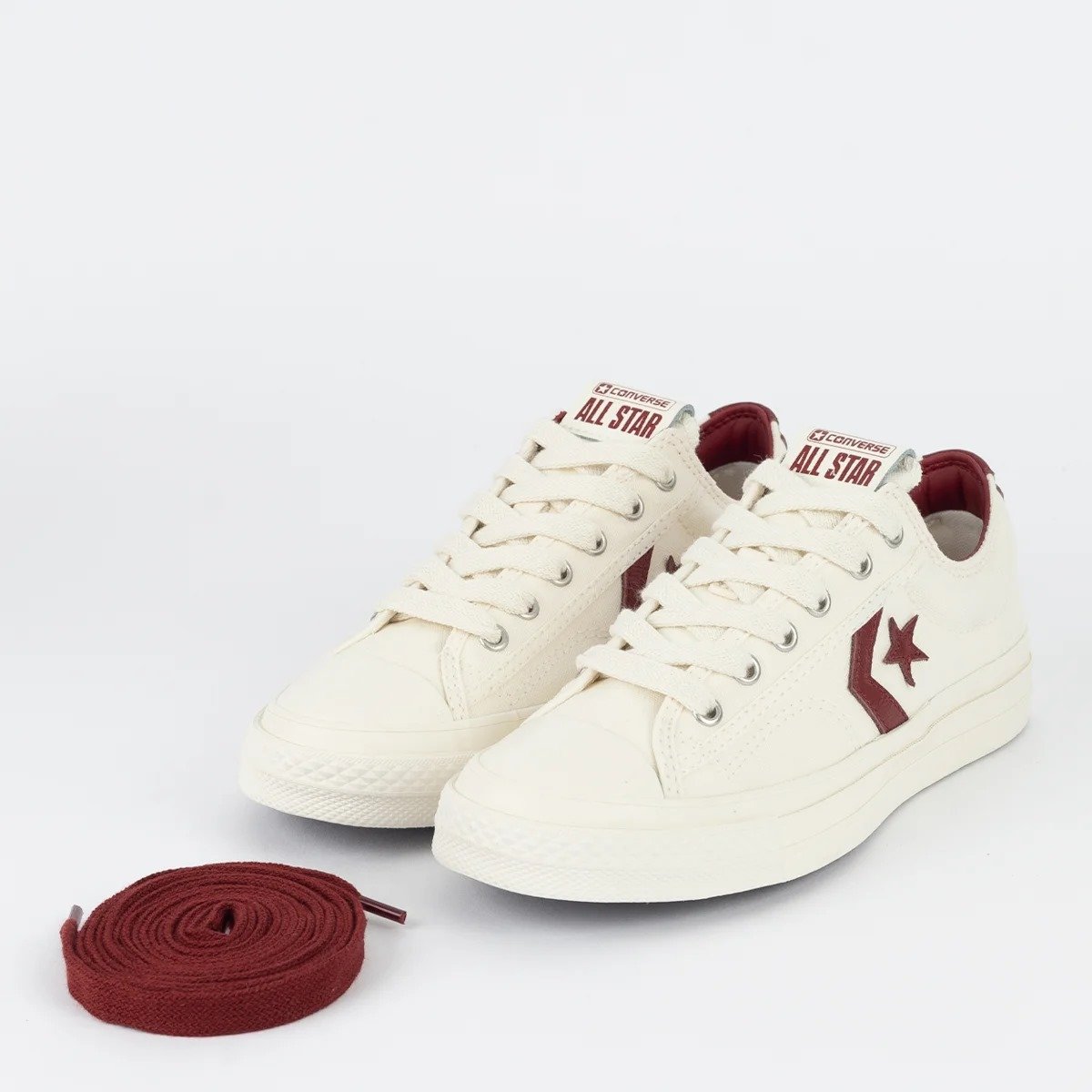 TENIS CONVERSE STAR PLAYER 76 BRANCO BORDÔ A12591C Branco/Bordô 5