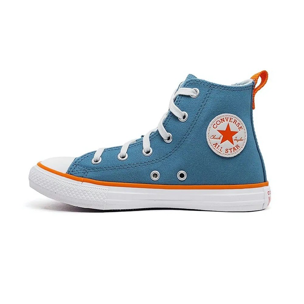 TENIS CONVERSE CHUCK TAYLOR AZUL LARANJA INFANTIL CK09090001