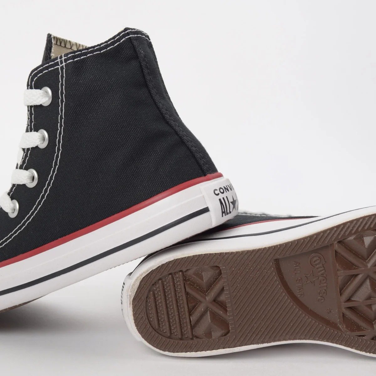TENIS CONVERSE CHUCK TAYLOR ALL STAR KIDS HI PRETO VERMELHO CK00040007 Preto 7