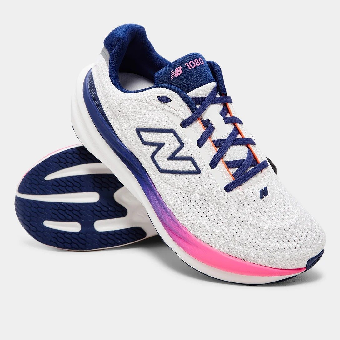 TENIS NEW BALANCE 1080 V15 1348313 BEGE MARINHO FEMININO Bege/Azul Marinho 3