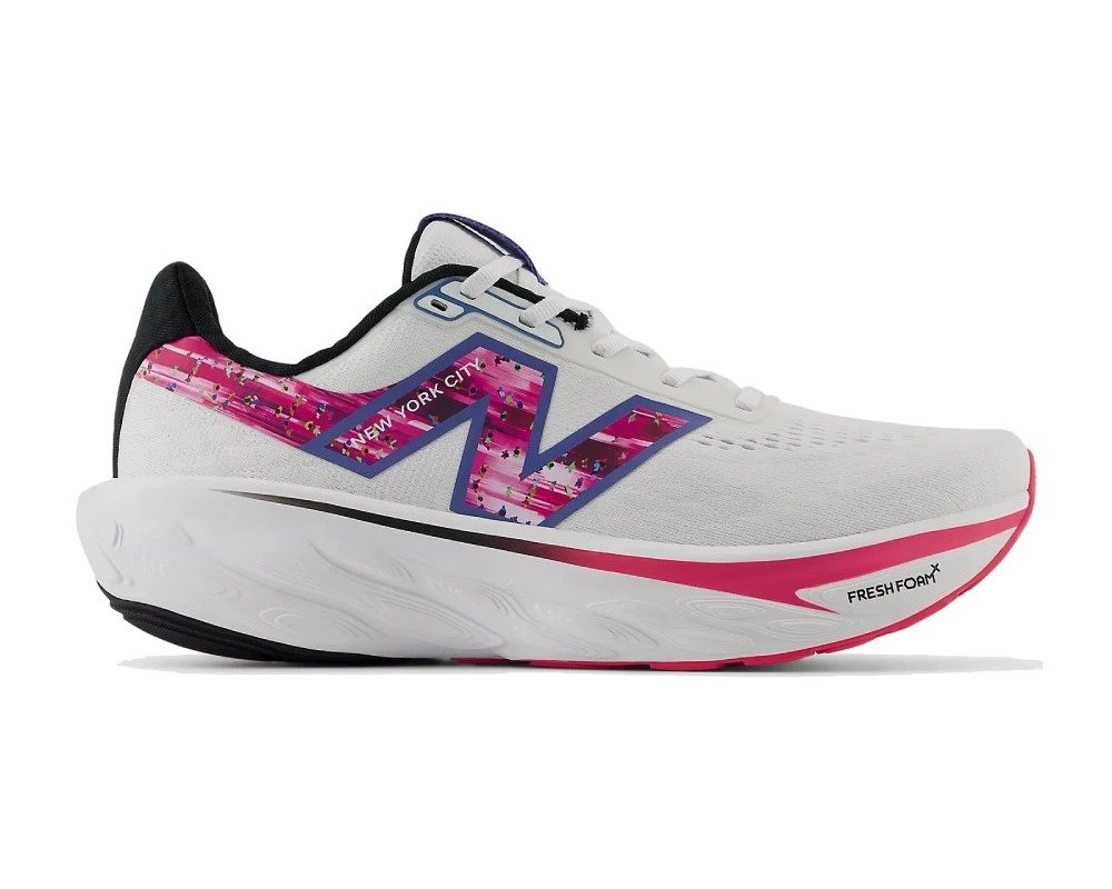 TENIS NEW BALANCE 1080 V14 NEW YORK BRANCO ROSA FEMININO