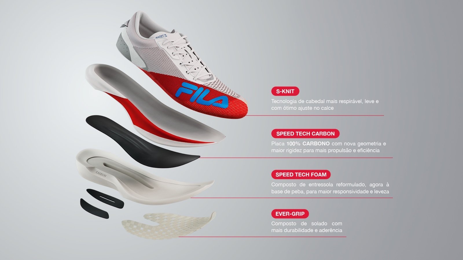 TENIS FILA RACER CARBON 3 BRANCO MASCULINO Branco 6