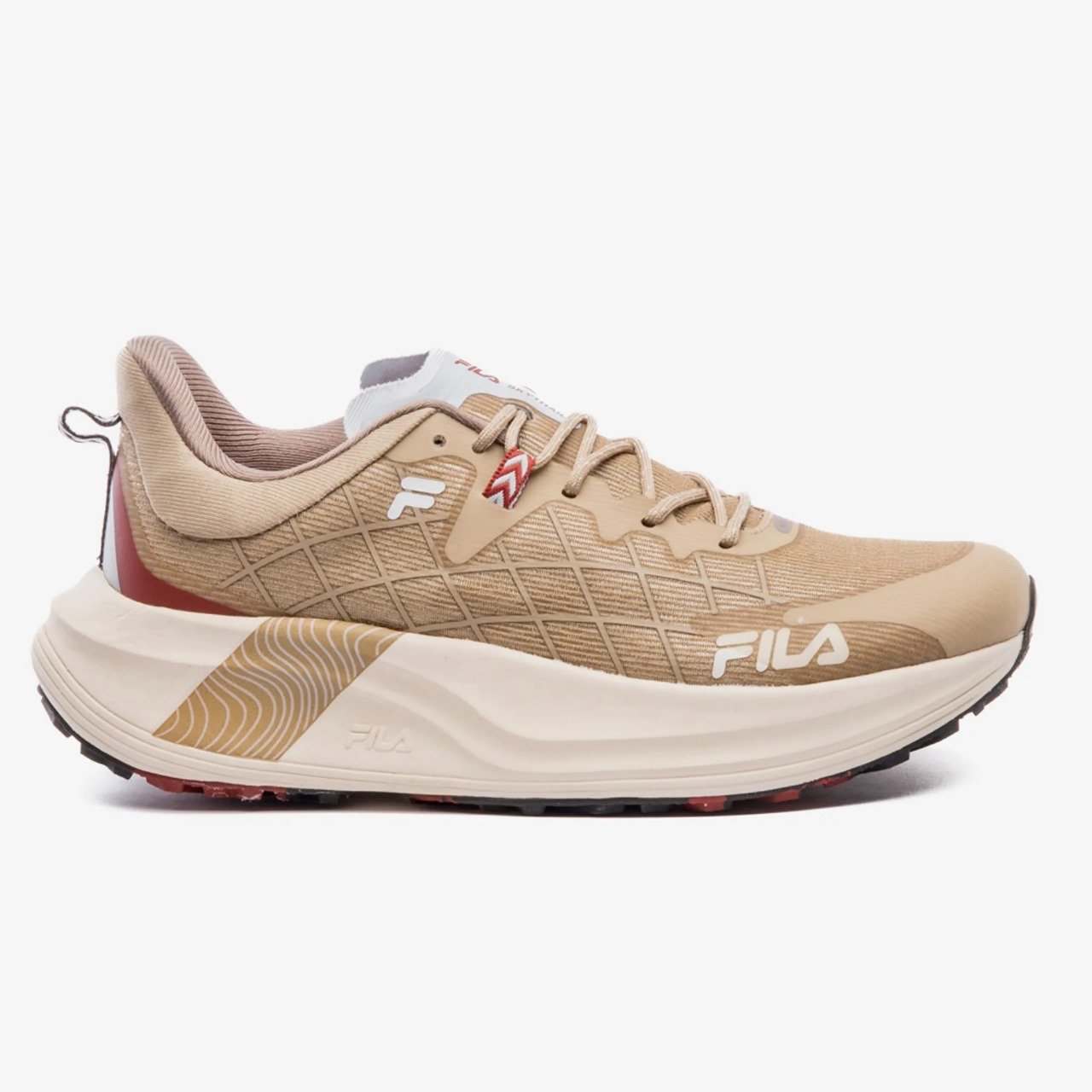 TENIS FILA RACER SKYTRAIL BEGE FEMININO