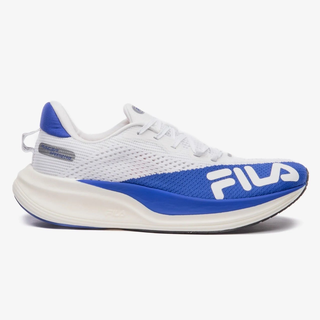 TENIS FILA RACER SPEEDZONE BRANCO AZUL MASCULINO