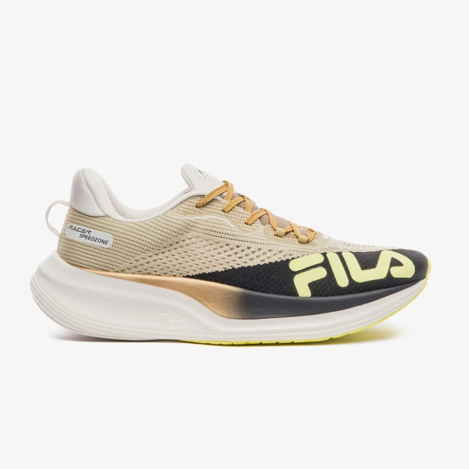 TENIS FILA RACER SPEEDZONE 1364868 DOURADO PRETO VERDE MASCULINO