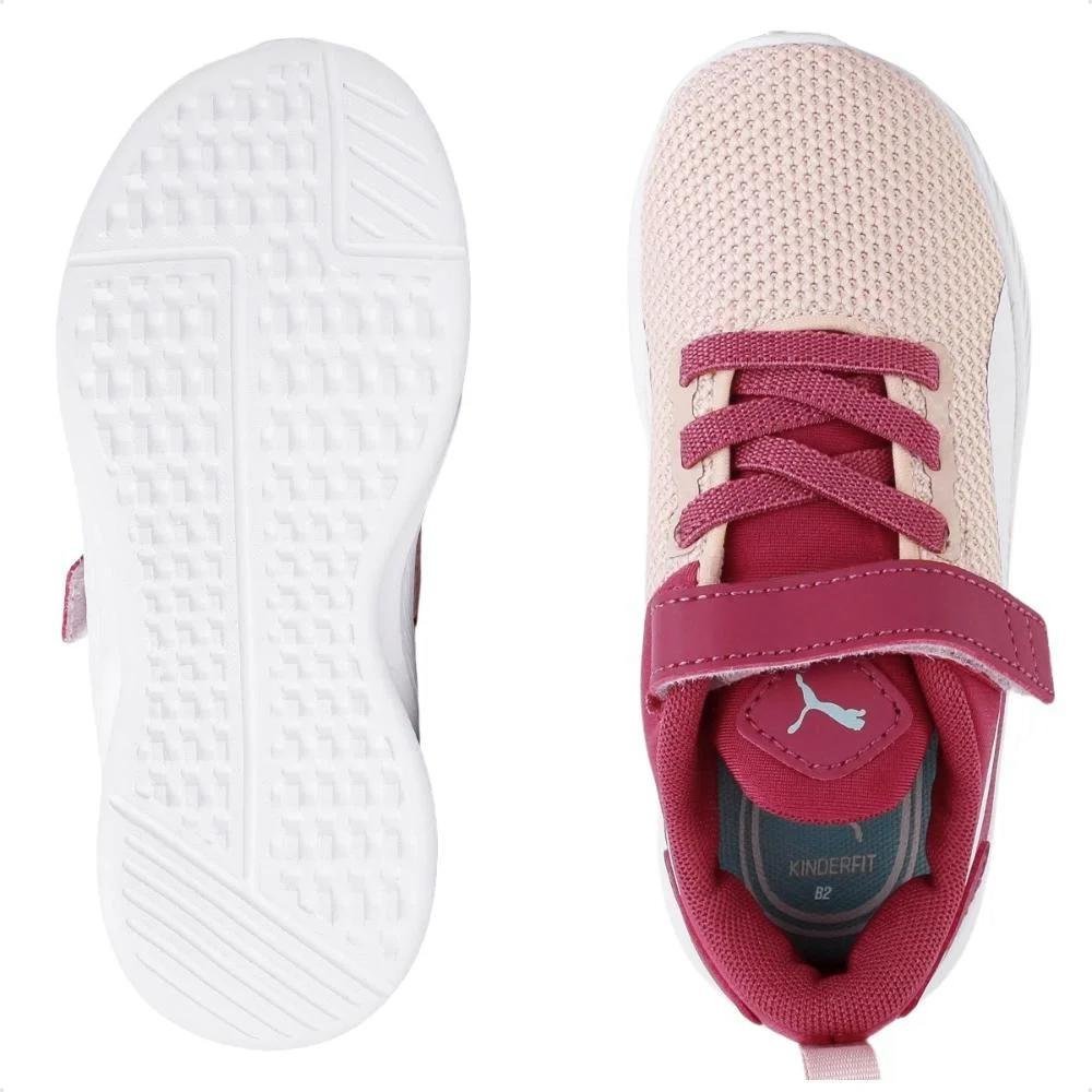 TENIS PUMA FLYER RUNNER V PS 192929 53 ROSA INFANTIL Vermelho 3