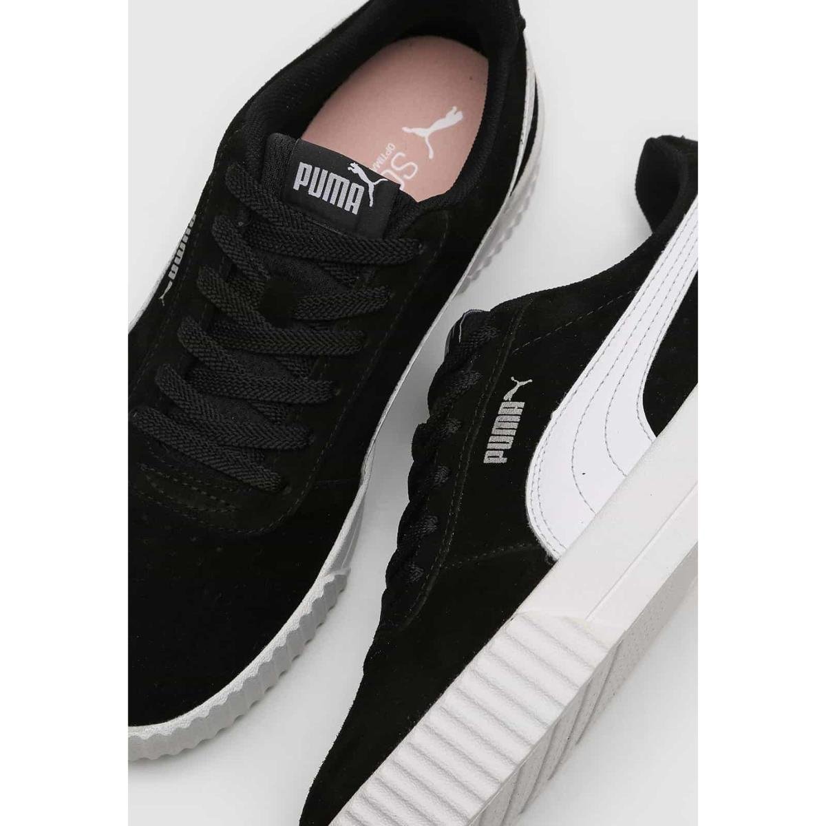 TENIS PUMA CARINA BDP PRETO BRANCO UNISSEX Preto 5