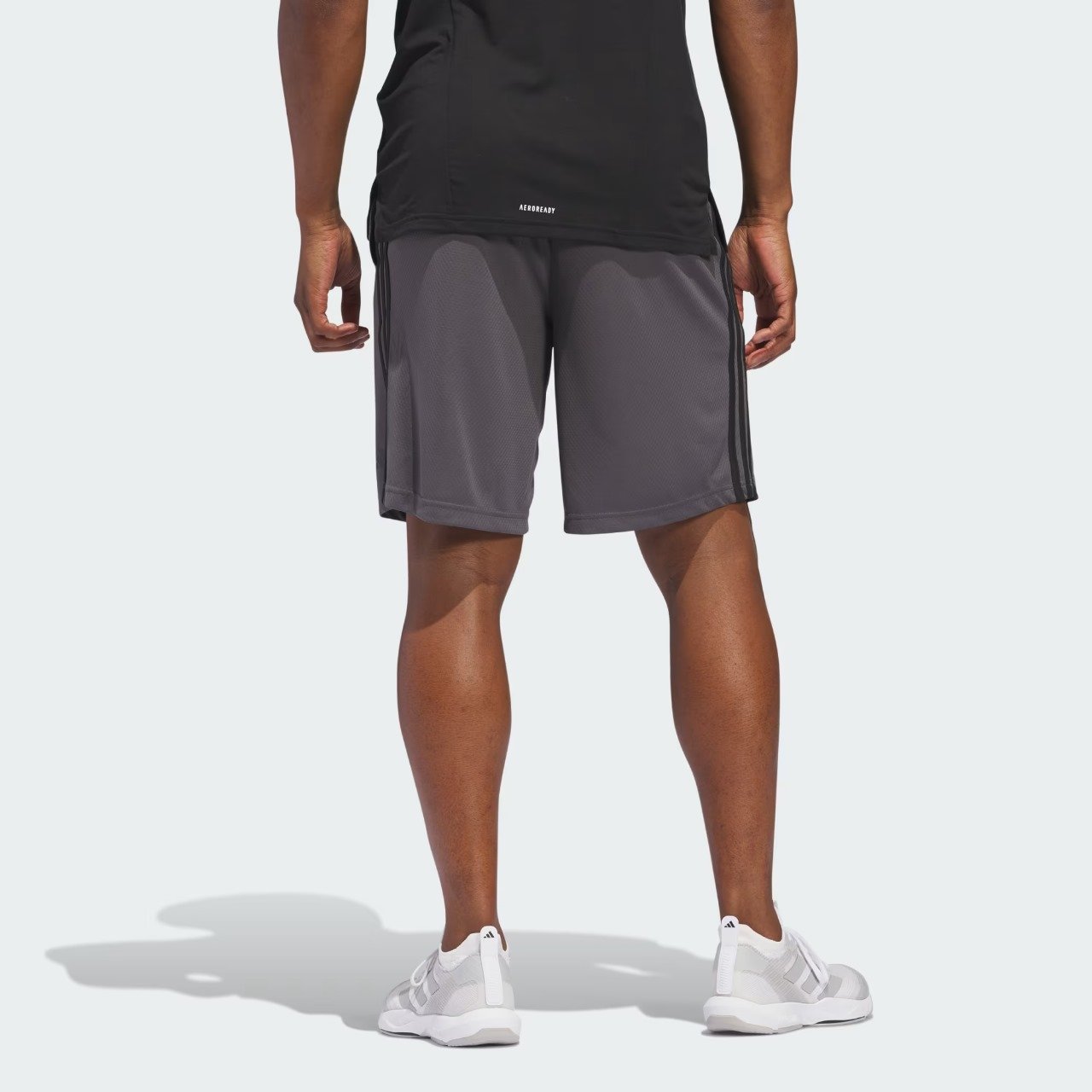 SHORTS ADIDAS M 3S CINZA PRETO MASCULINO JJ4940 Cinza 2
