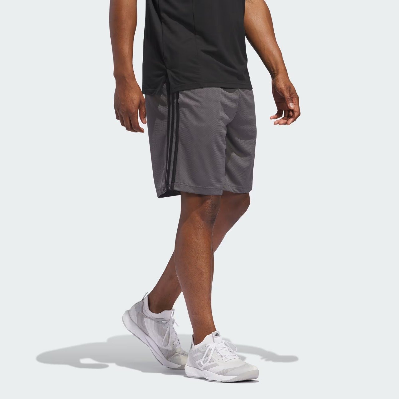 SHORTS ADIDAS M 3S CINZA PRETO MASCULINO JJ4940 Cinza 3