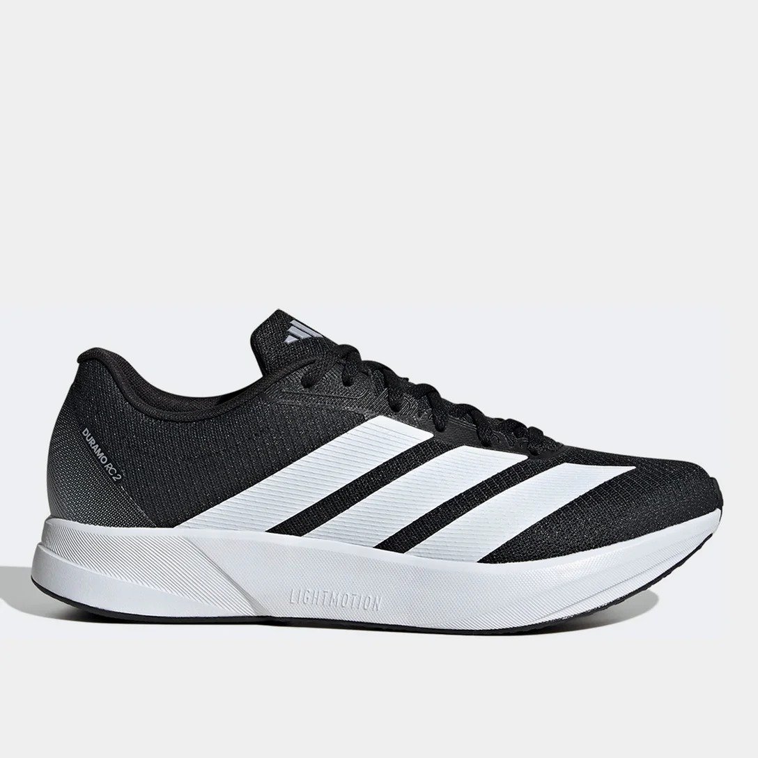 TENIS ADIDAS DURAMO RC 2 HQ0236 PRETO BRANCO MASCULINO