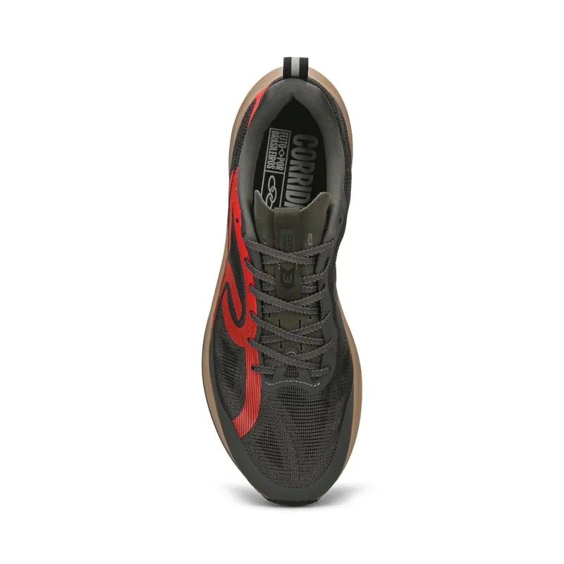 TENIS OLYMPIKUS CORRE VENTO 3 43447473 CHUMBO VERMELHO MASCULINO Chumbo 7
