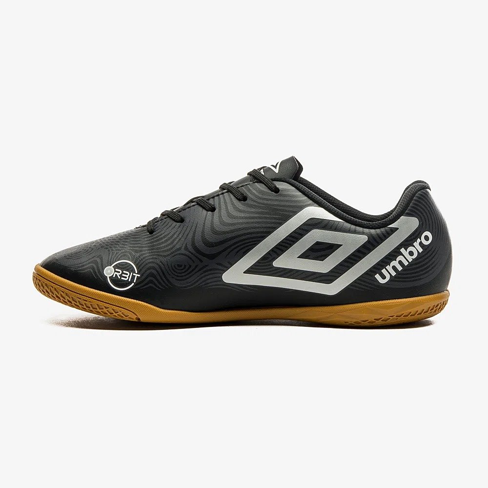 CHUTEIRA UMBRO ORBIT JR 116968 PRETO PRATA FUTSAL Preto 2