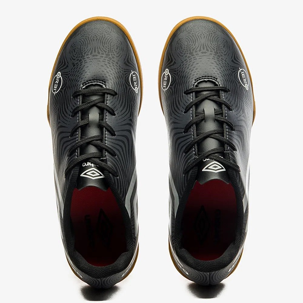 CHUTEIRA UMBRO ORBIT JR 116968 PRETO PRATA FUTSAL Preto 4