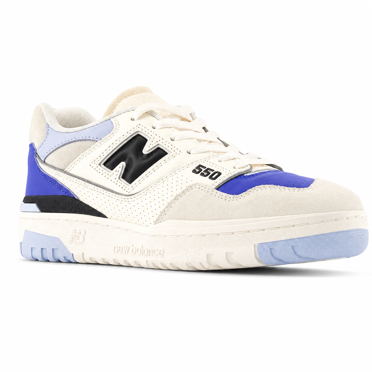 TENIS NEW BALANCE 550 1348493 BEGE AZUL CLARO MASCULINO Branco/Azul 3