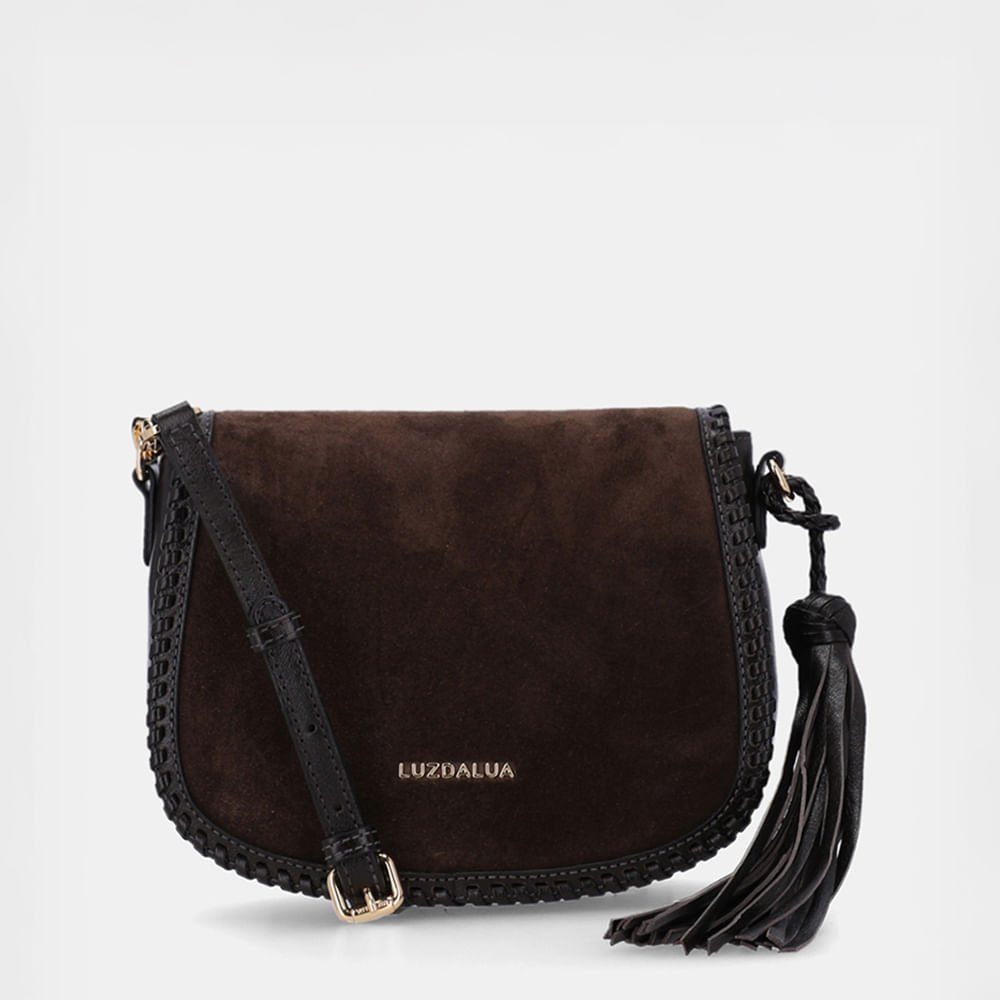 Bolsa Satchel Pequena Camurça Cacau - 2000881