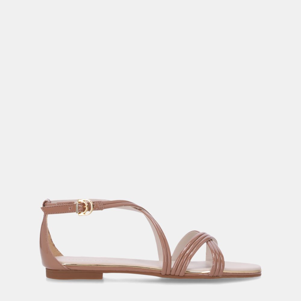 Sandália Rasteira Verona Mousse - 54870072 Mousse 1