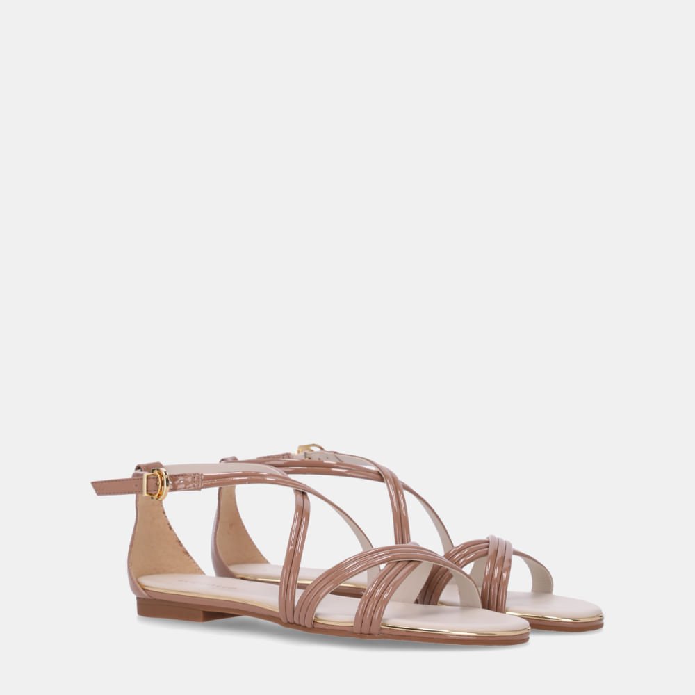 Sandália Rasteira Verona Mousse - 54870072 Mousse 2