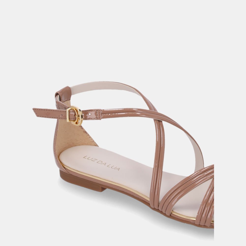 Sandália Rasteira Verona Mousse - 54870072 Mousse 4