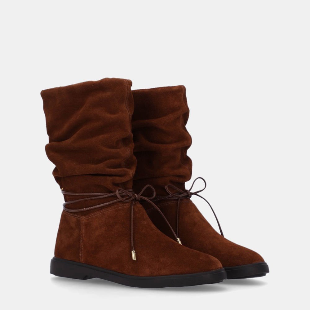 Bota Cano Médio Camurça Trufa - 80920006 Trufa 3