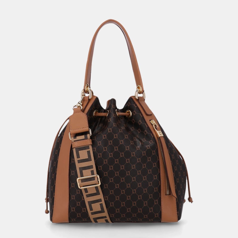 Bolsa Kiara Bucket Grande Monograma Ll Mocca - 10006643