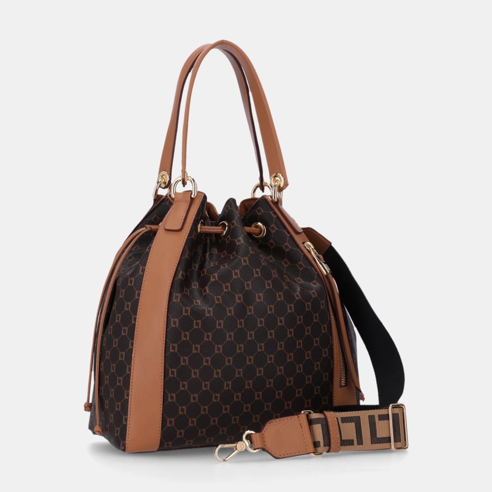 Bolsa Kiara Bucket Grande Monograma Ll Mocca - 10006643 Mocca 4