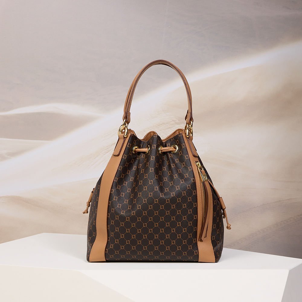 Bolsa Kiara Bucket Grande Monograma Ll Mocca - 10006643 Mocca 6