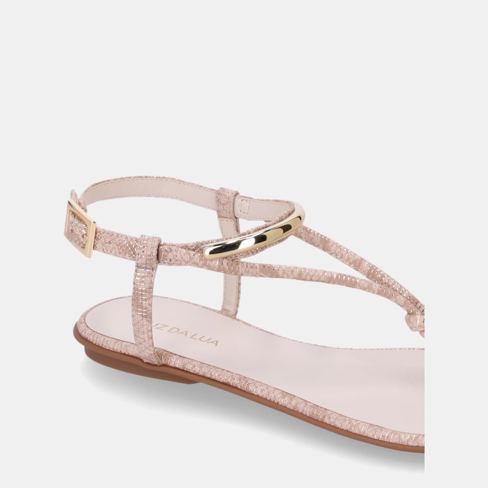 Sandália Rasteira Sun Snake Ouro - 52217800 Ouro 5