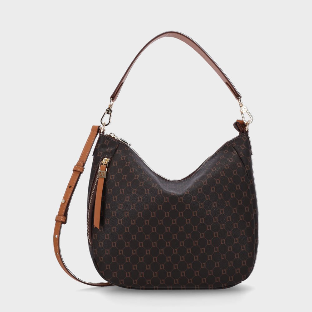 Bolsa Hobo Grande Monograma Ll Mocca - 10006145