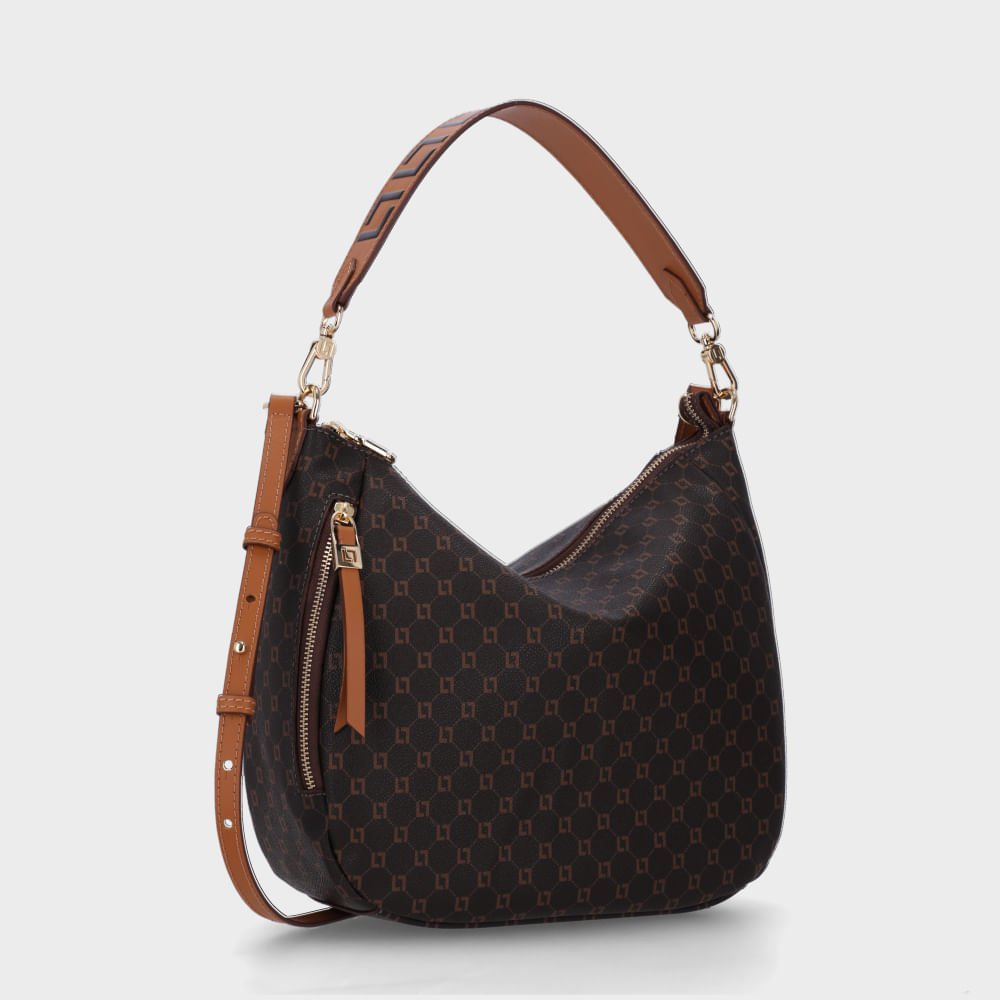 Bolsa Hobo Grande Monograma Ll Mocca - 10006145 Mocca 4